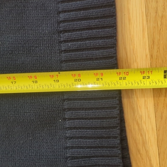 Lauren Ralph Lauren Black Sweater Metal Clasp Collar Medium - Picture 9 of 10